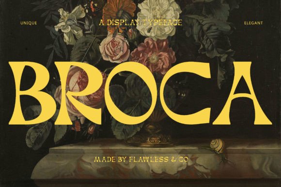 Broca: A Bohemian Display Font for Standout Marketing Visuals