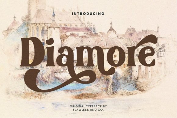 Diamore: A Refined Display Font for Romantic, Elegant Branding