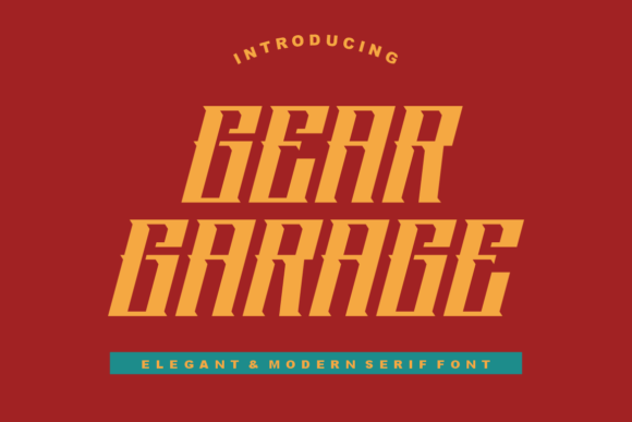 Gear Garage: A Modern Display Font Crafters Love