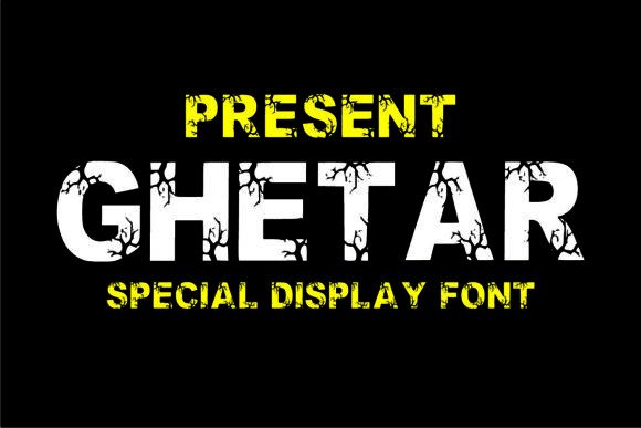 Ghetar: Cracked Display Font for Tough Digital Brands
