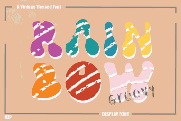 Groovy Rainbow: A Retro Display Font for Crafters