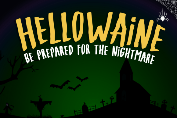 Hellowaine: Handwritten Display Font for Spooky Editorials